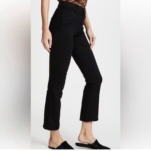 Mother Denim The Insider Crop Black Not Guilty High Rise Cropped Jeans 28